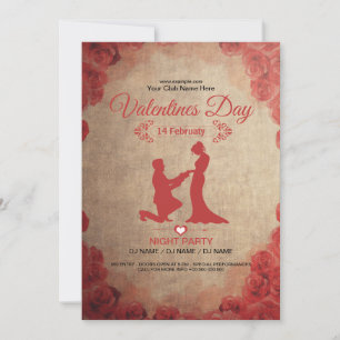 Valentines Party Flyer Invitation