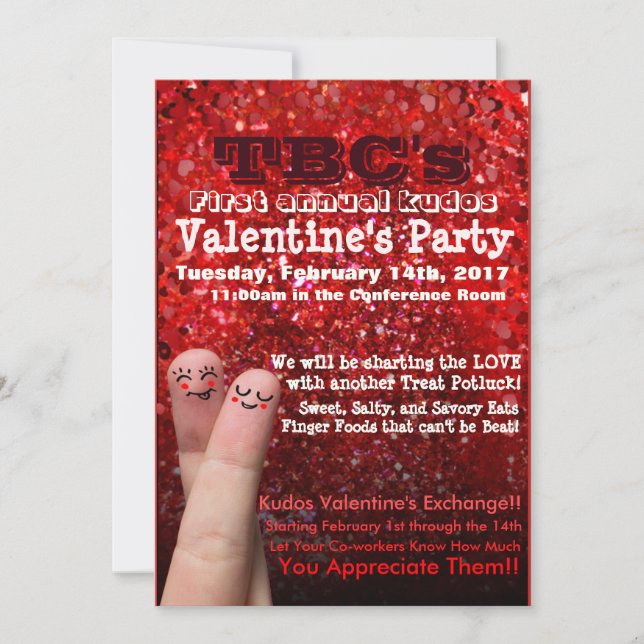 Valentine's Party Flyer Invitation (Front)