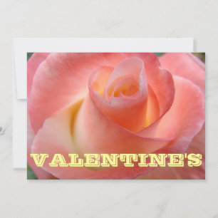 Valentine's Party! Invitations Pink Rose Flower