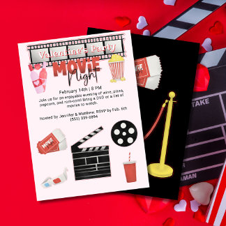 Valentine's Party Movie Night Invitation