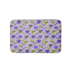 Valentine's Pattern Bath Mat