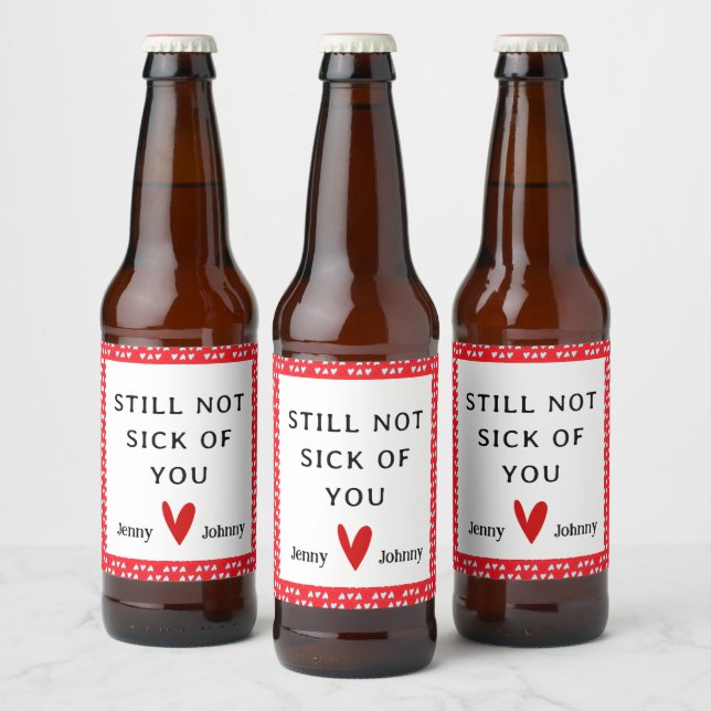 Valentines Personalised Beer Label,  Funny Quote  Bottle Label (Bottles)