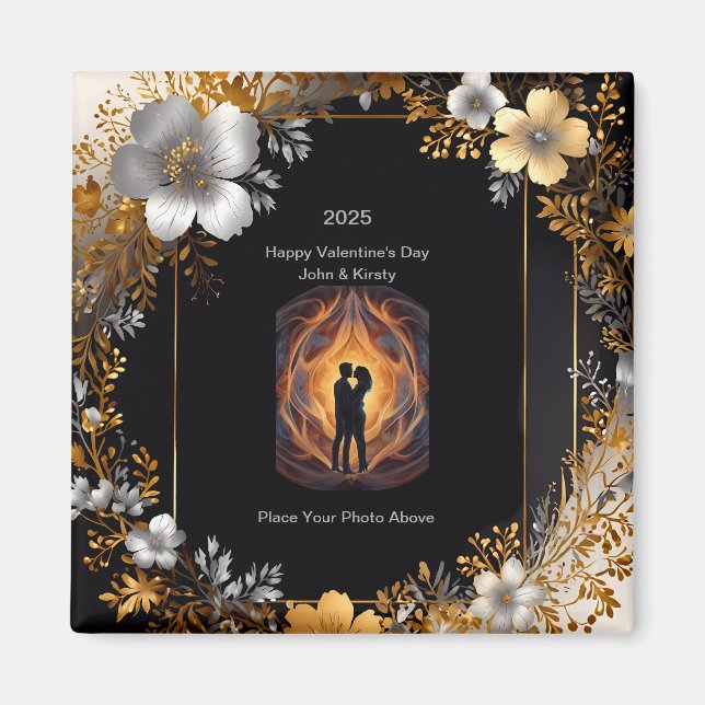 Valentine's Personalised Photo Fridge Magnet (Front)