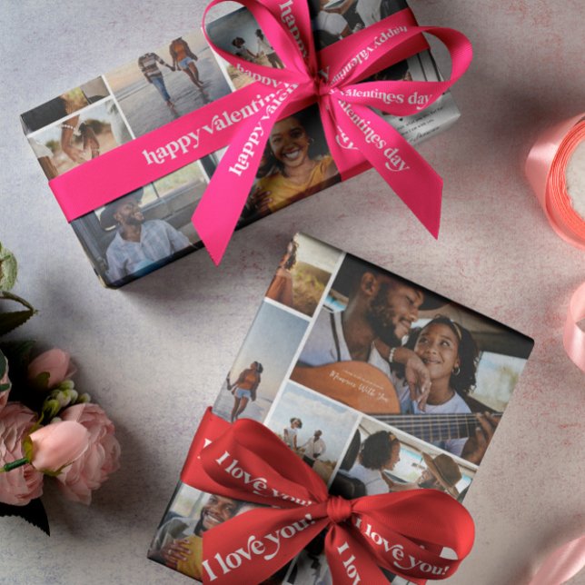 Valentines Photo Collage | Personalised 10 Photo Wrapping Paper (Creator Uploaded)