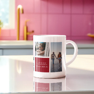 Valentines Photo Collage   Personalised 6 Photo Coffee Mug