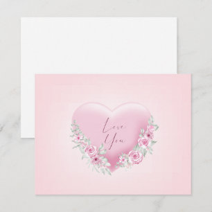 Valentines Pink Heart Invitation