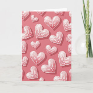 Valentines Pink Hearts Card