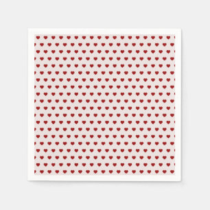 Valentines pink red Hearts pattern  Napkin