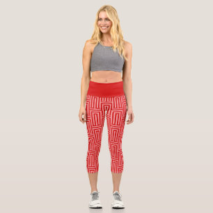 valentines pink red hearts striped capri leggings