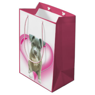 Valentine's Pitbull dog Gift Bag