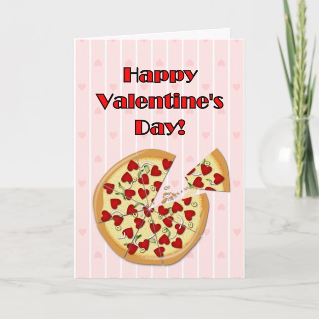 Valentine's Pizza Holiday Card (Front)