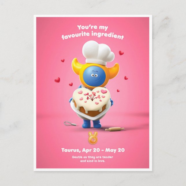 Valentine's Postcard for Taurus (Front)