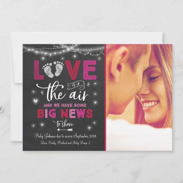 Valentine's Pregnancy Announcement Baby Reveal (Front)
