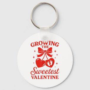 Valentines Pregnancy Announcement Growing Sweetest Key Ring