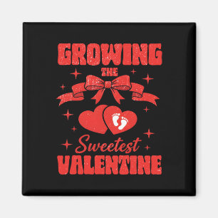 Valentines Pregnancy Announcement Growing Sweetest Magnet
