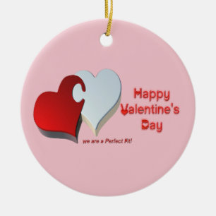Valentine's Puzzle Ceramic Tree Decoration