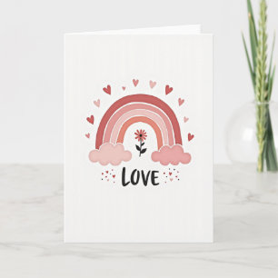 Valentines Rainbow Love Card