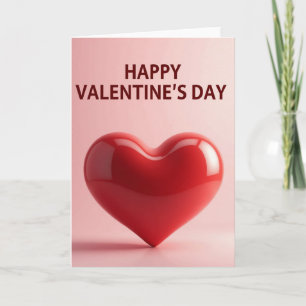 Valentines Red Heart Love Card