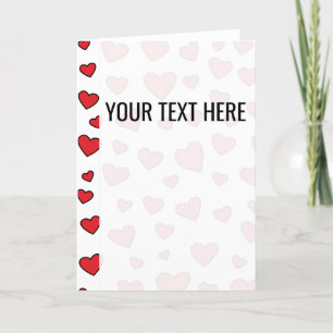 Valentines Red Heart Pattern Announcement