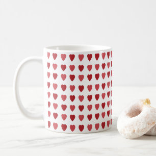 Valentines Red Hearts Valentines Coffee Mug