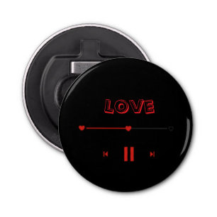 Valentine's Romantic  Badge— Cute Love Pin Button Bottle Opener