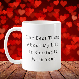valentines romantic quote minimal simple script coffee mug