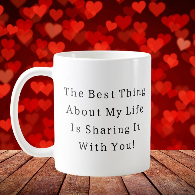 valentines romantic quote minimal simple script coffee mug (Creator Uploaded)