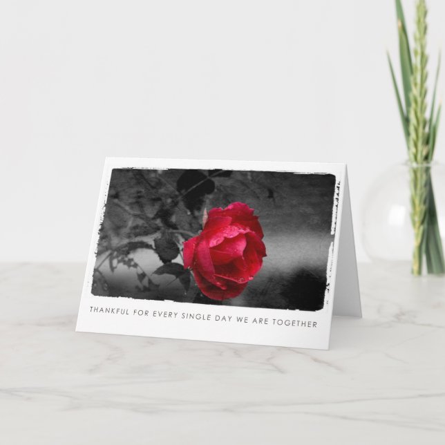 valentines rose photography holiday card (Front)