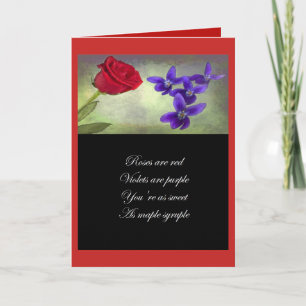 Valentine's - Roses are Red, Violets are Purple Card