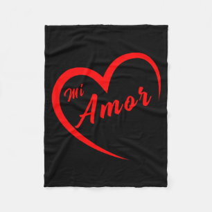 Valentines San Valentin Dia Del Amor Mi Amor My Lo Fleece Blanket