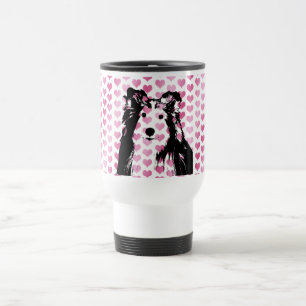 Valentines - Sheltie Silhouette Travel Mug