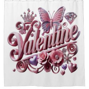 Valentine's  shower curtain