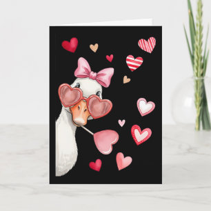 Valentines Silly Goose Got Too Silly Xoxo Hearts G Card