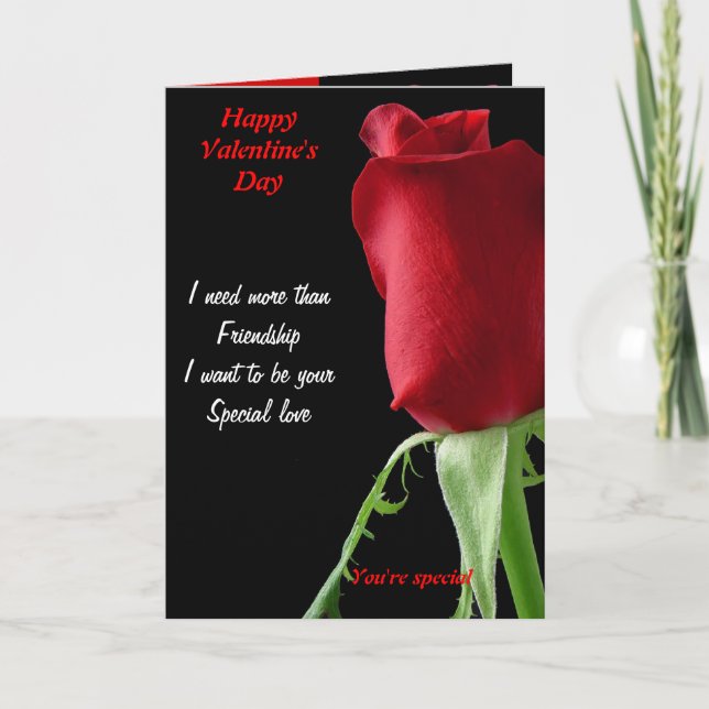 Valentine's special love holiday card (Front)