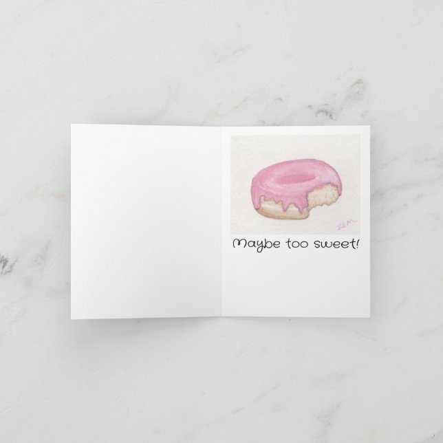 Valentines stack of doughnuts holiday card (Inside)