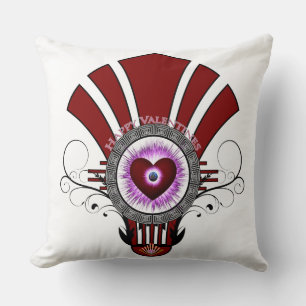 Valentines Star Burst Throw Pillow