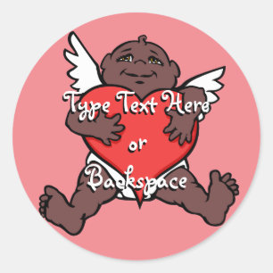 Valentine's Sticker African Cupid Sticker Custom