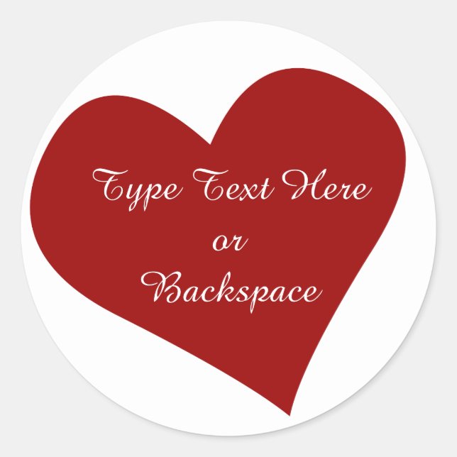 Valentine's Sticker I Love You Sticker Personalise (Front)