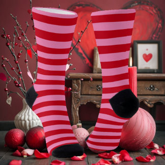 Valentine's Striped Socks