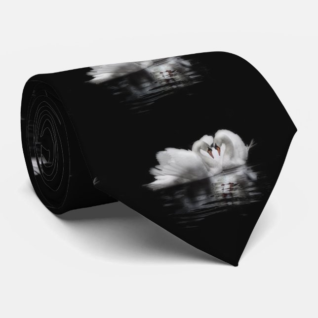 Valentine's swans tie (Rolled)