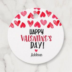 Valentine's Tag, Modern Valentine's Day Favour Cla Favour Tags