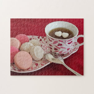 Valentines Tea and Cookies Jigsaw Puzzle
