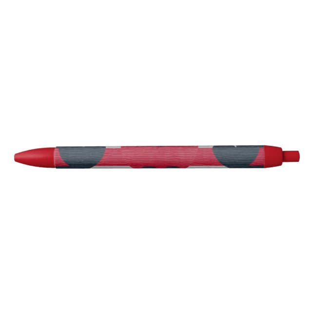 Valentine's Texture Design Black Ink Pen (Front)