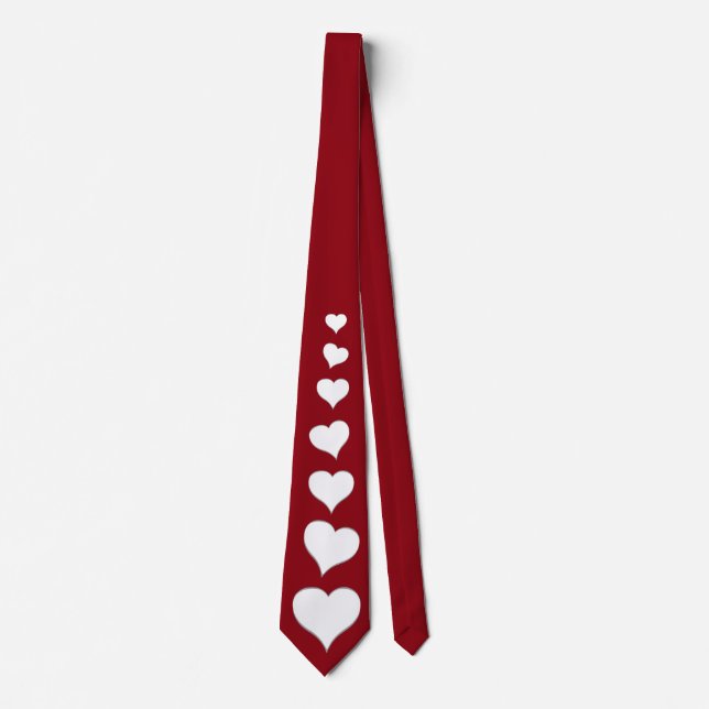 Valentine's Tie Red Valentine's Hearts Neckties (Front)