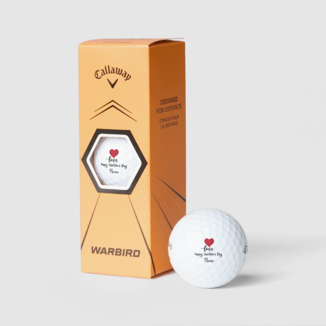 Valentine's  to golfer with love you   golf balls (Packaging)