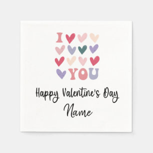 Valentine's to golfer with love you napkin