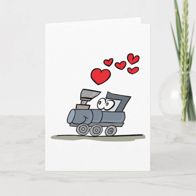 Valentine's Train Holiday Card (Front)