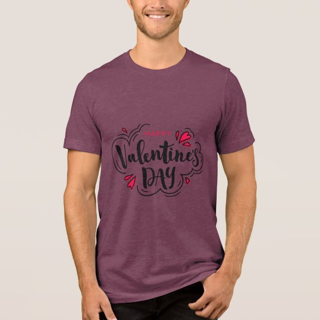 Valentine's Typography Sayings Tri-Blend Shirt (Front)