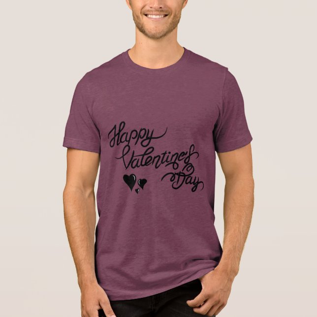 Valentine's Typography Sayings Tri-Blend Shirt (Front)
