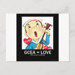 Valentine's Ukulele Holiday Postcard